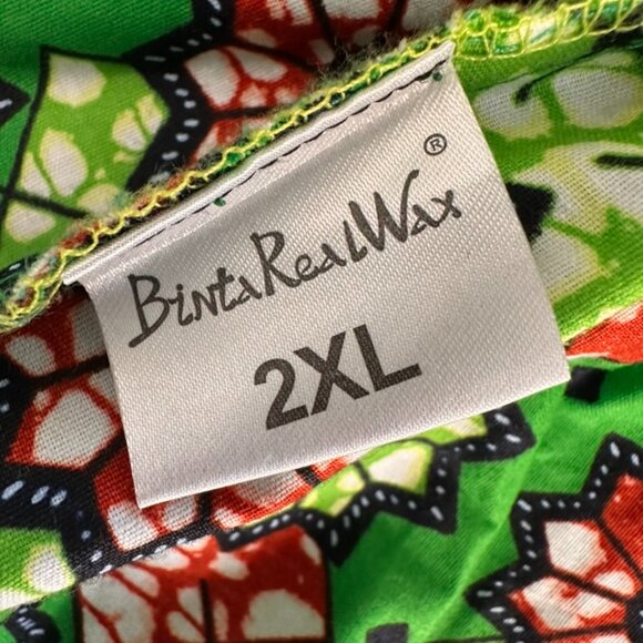 Binta Real Wax African Print Peplum Hi-Low Top | Size 2XL | New - Picture 8 of 10